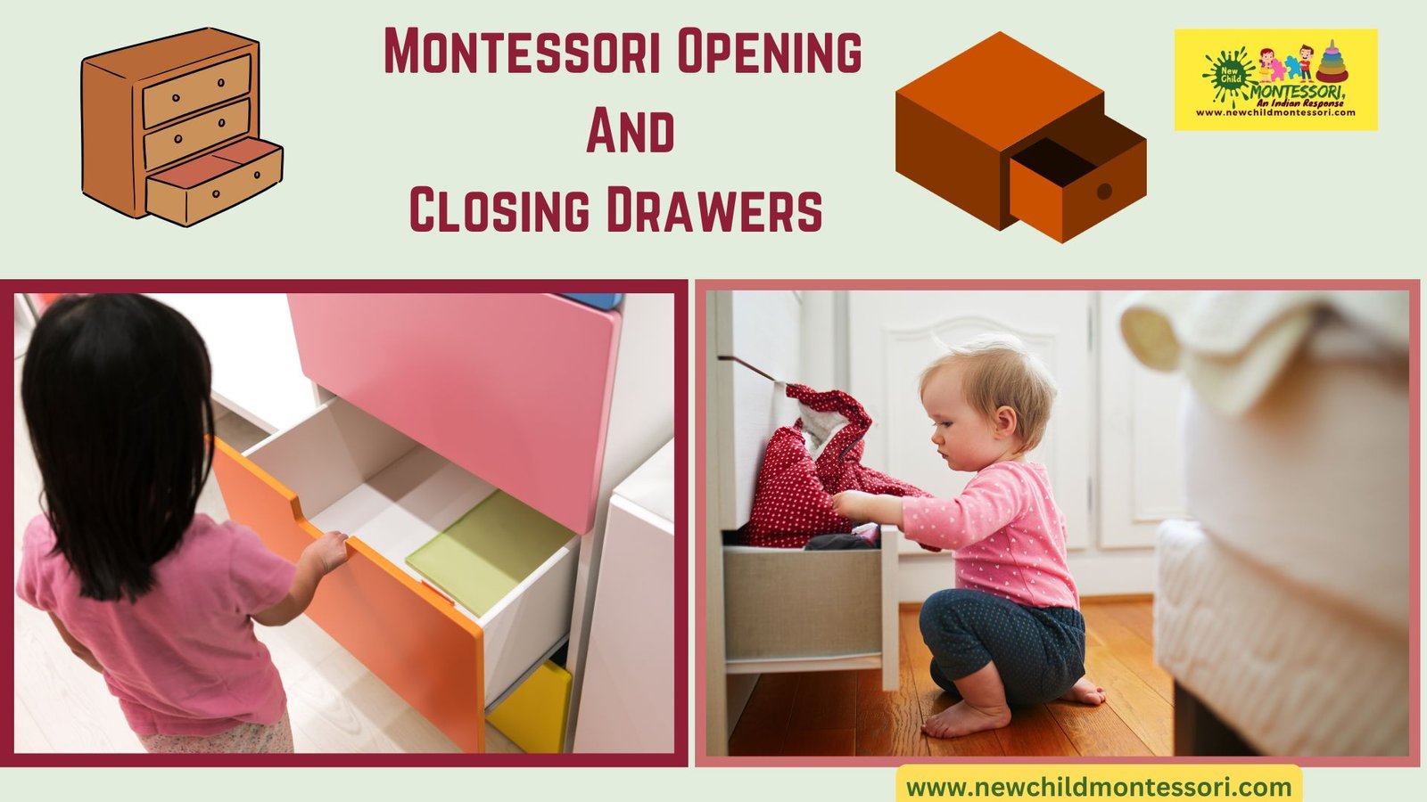 Montessori Opening And Closing Drawers