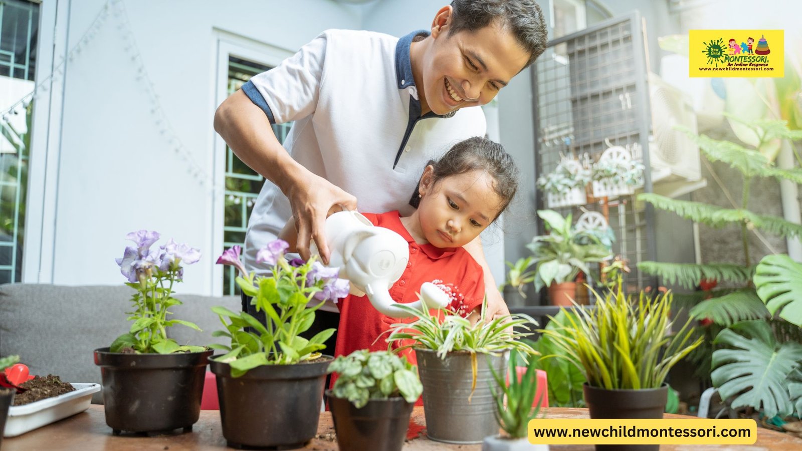 Montessori watering plant 